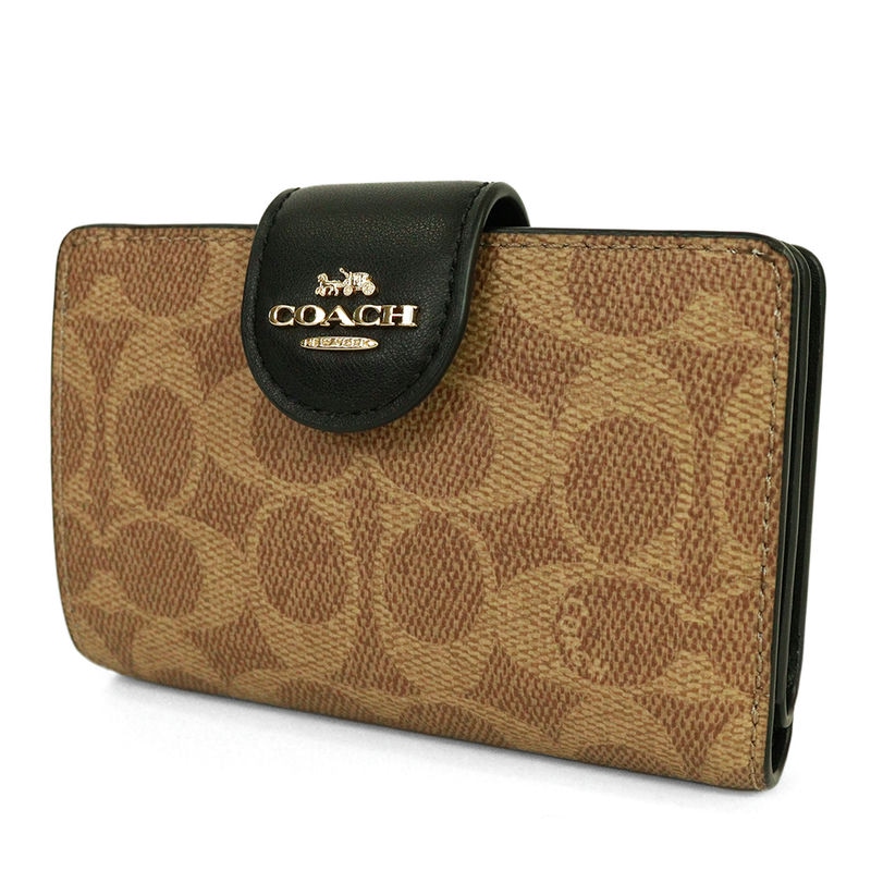 Brandol / COACH コーチ 二つ折り財布 ミディアム コーナー ジップ