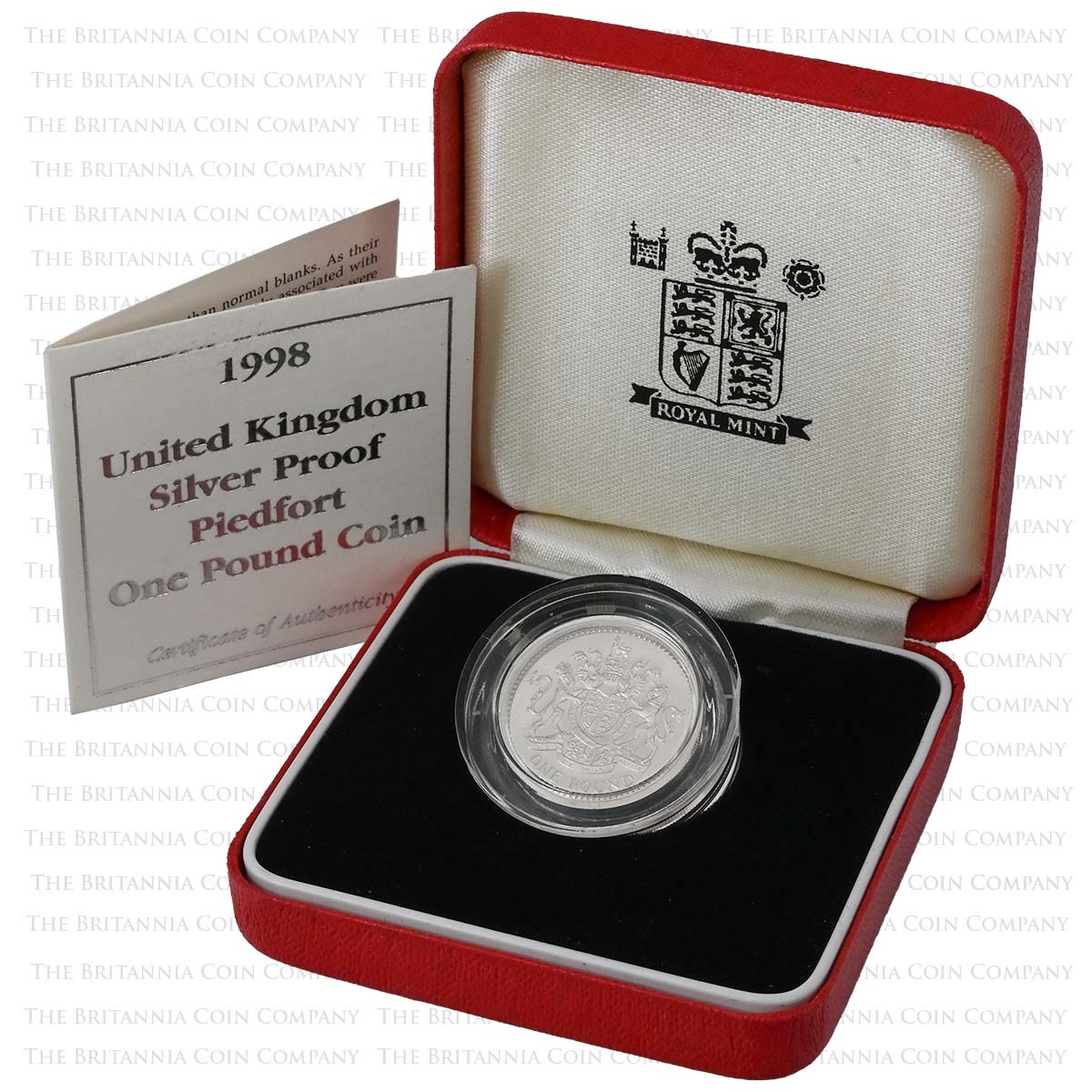 Piedfort Silver 1998 £1 : Royal Arms | The Britannia Coin Company