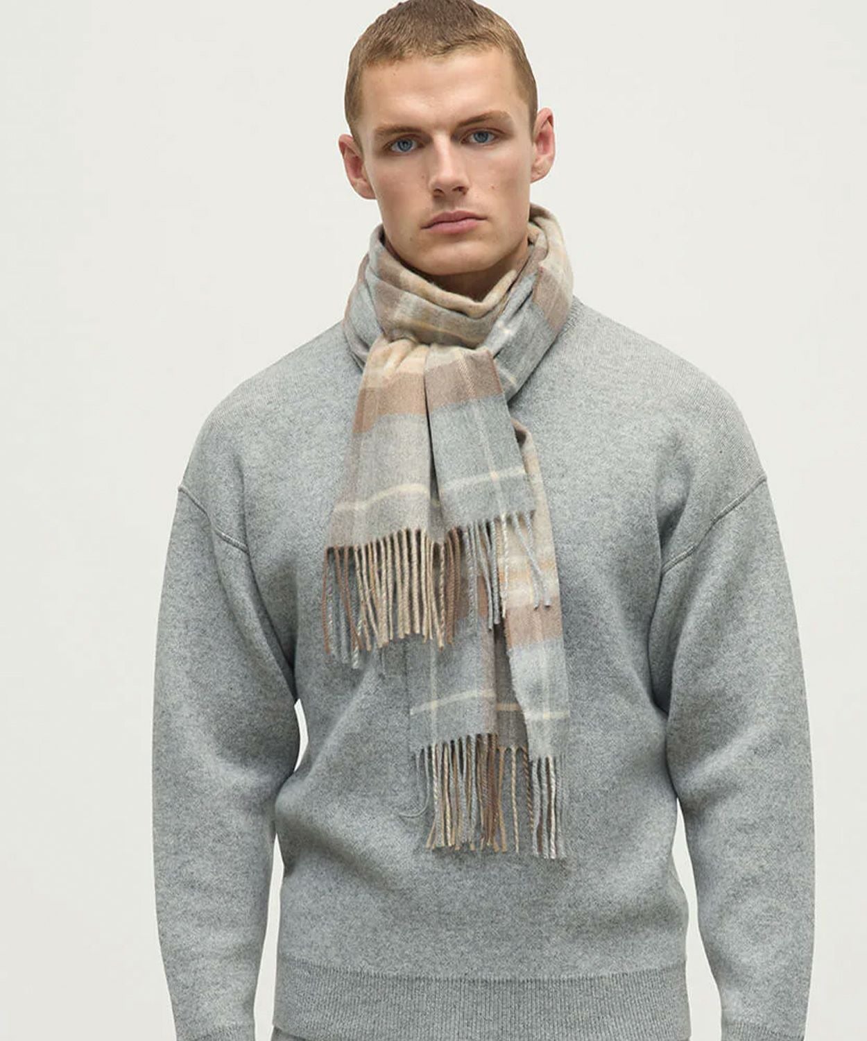 中判タータンチェックスカーフ(新色)(カシミヤ) 全1色 | BRITISH MADE