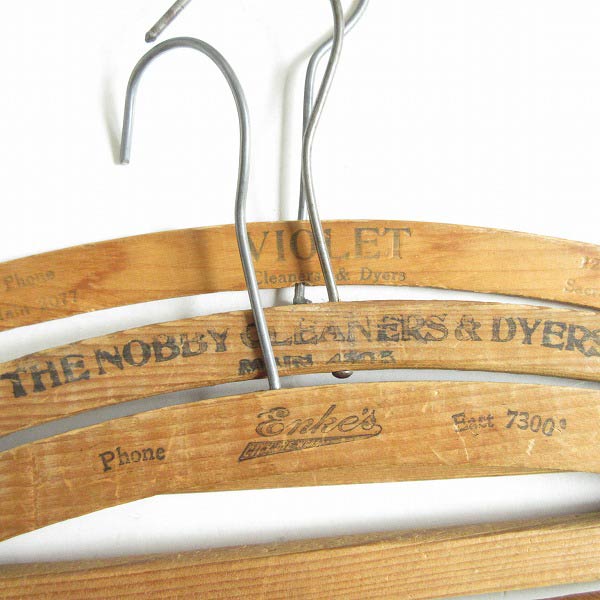 40s 即決 ハワイ ヴィンテージ ハンガー 4本セット ⑩ 企業物 店舗什器