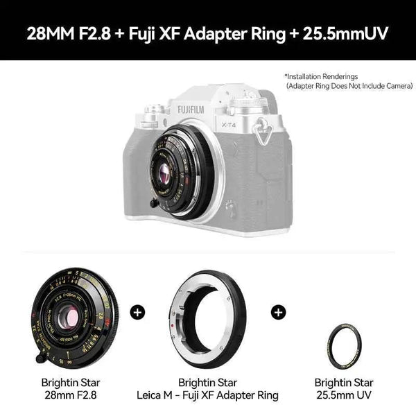 Brightin Star 28mm F2.8 Leica M Mount Full Frame Pancake Lens