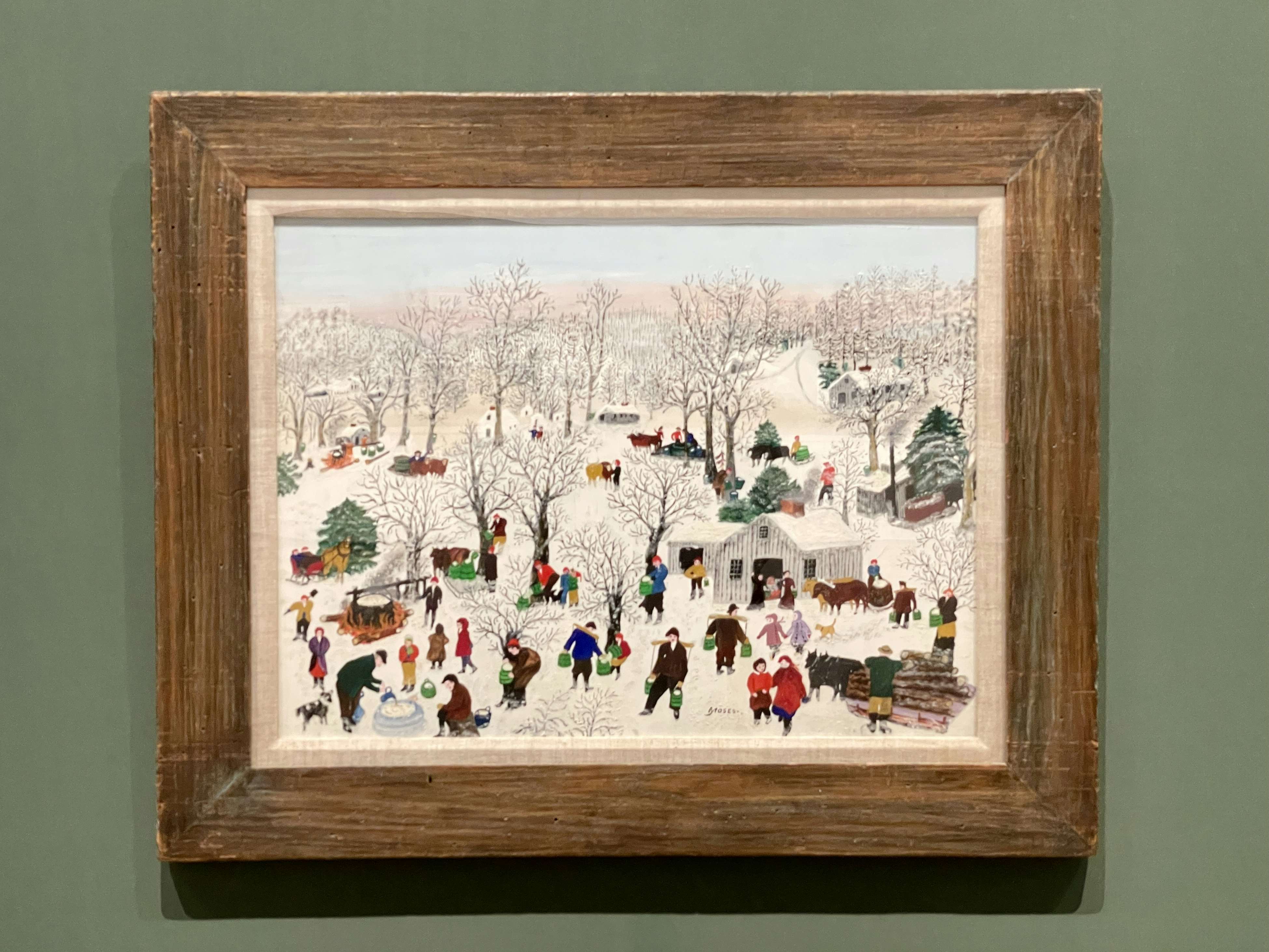 グランマ・モーゼス、『フージック・フォールズ ニューヨーク州 冬