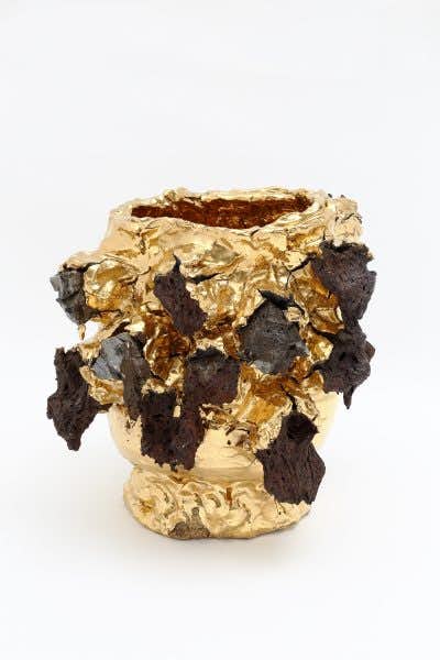 桑田卓郎 メタル ゴールド ブルー ぐい呑 桑田卓郎 メタル ゴールド