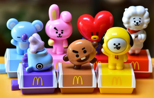 BT21とマクドナルドのコラボ限定フィギュアが日本からも購入可能に
