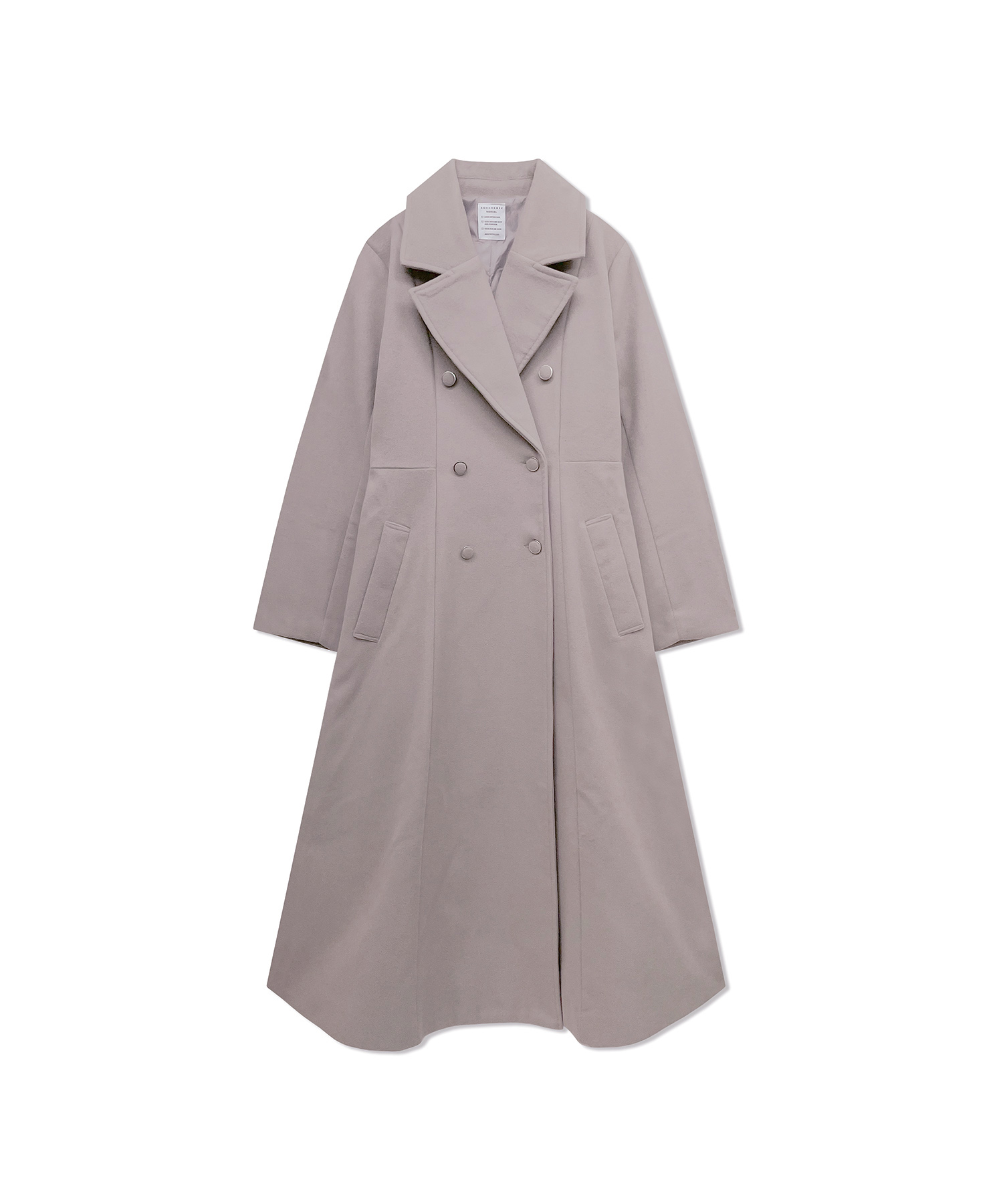 新品値引 08Mab薄グレー*ツイードチェスターコート ロング10441090