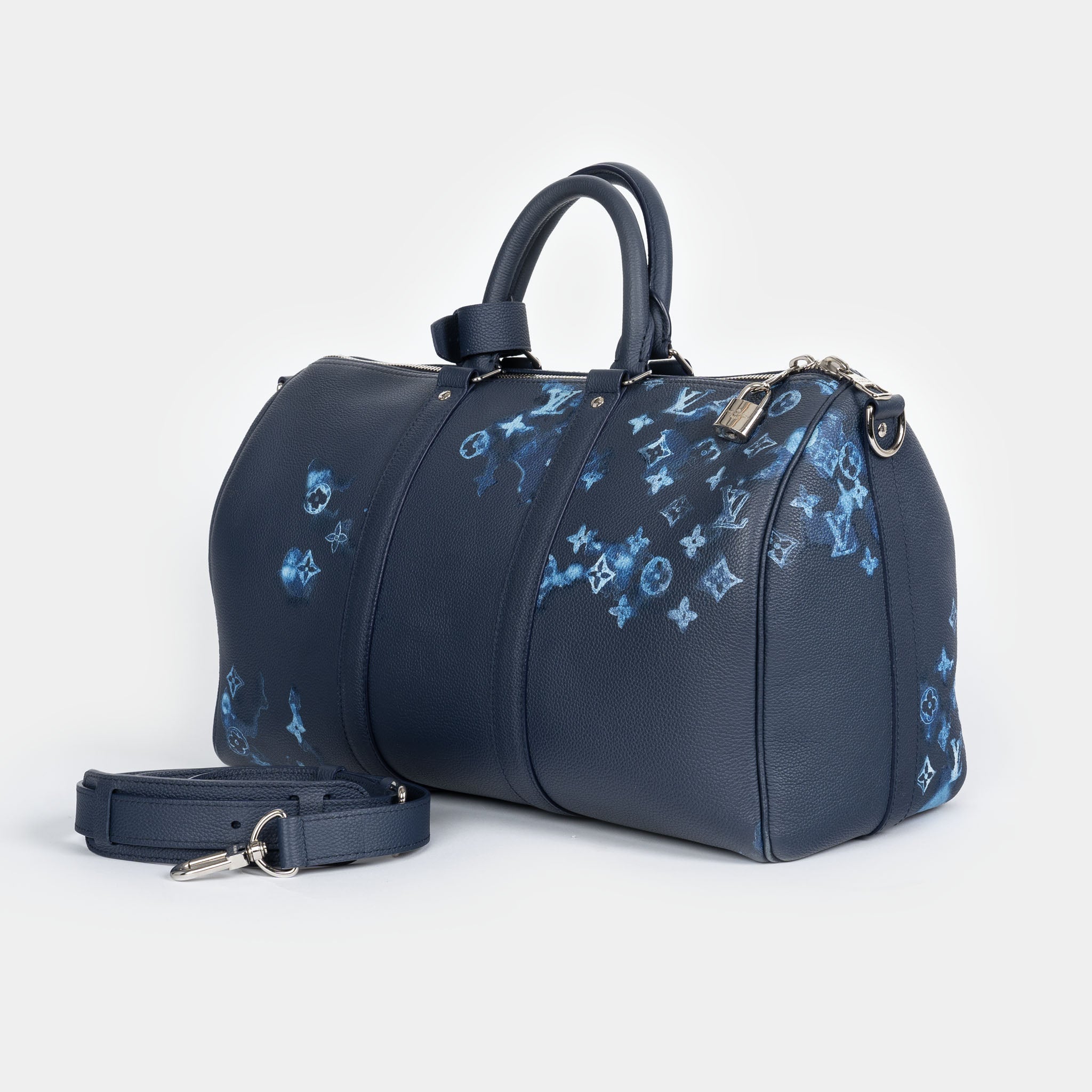 Louis Vuitton Keepall Bandouliere 40 Watercolor Ink Blue Weekend Trave