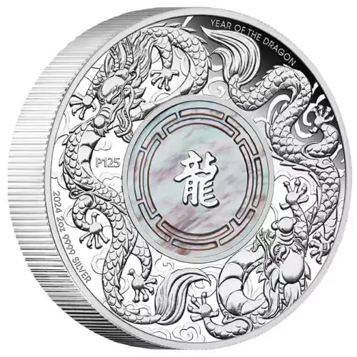 2024 2oz Australia Perth Mint Double Dragon Mother-of-Pearl .9999