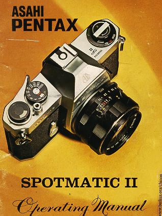 Pentax Spotmatic II instruction manual, Spotmatic II