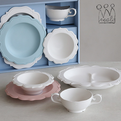 出産祝い ベビー食器】レアーレ（Reale） 100daysセット（食器4点）