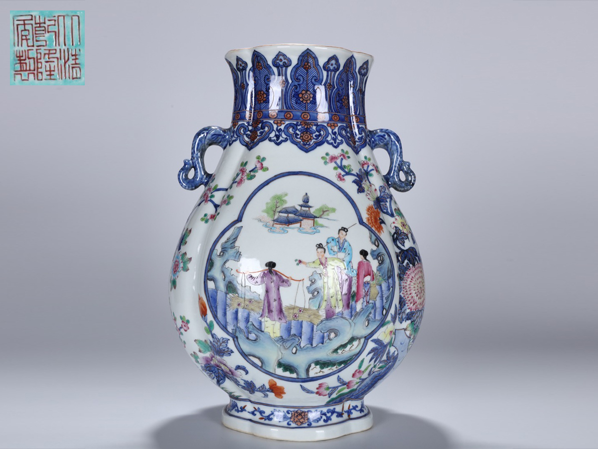 唐物 粉青釉瓶 大清康煕年製 款 中国美術 古玩 SH86 唐物 粉青釉瓶 大