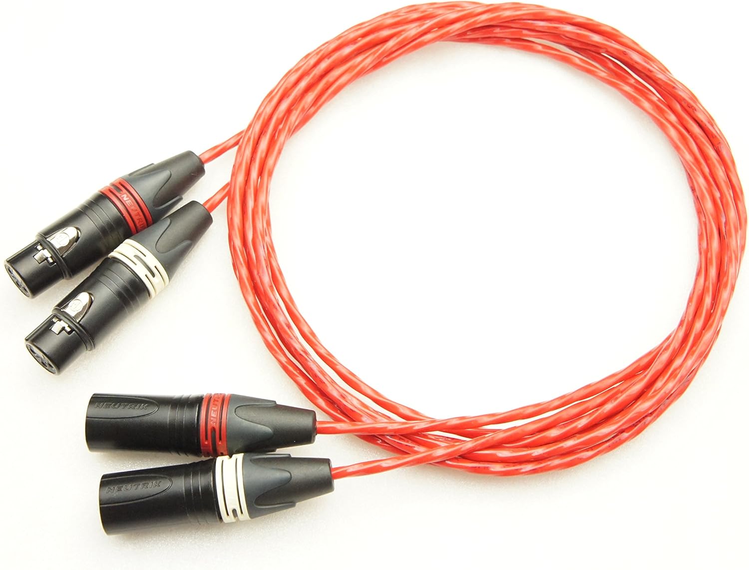 BELDEN 8412 RCA REANプラグ 4色 2本ペアケーブル 0.3m BELDEN8412☆RED