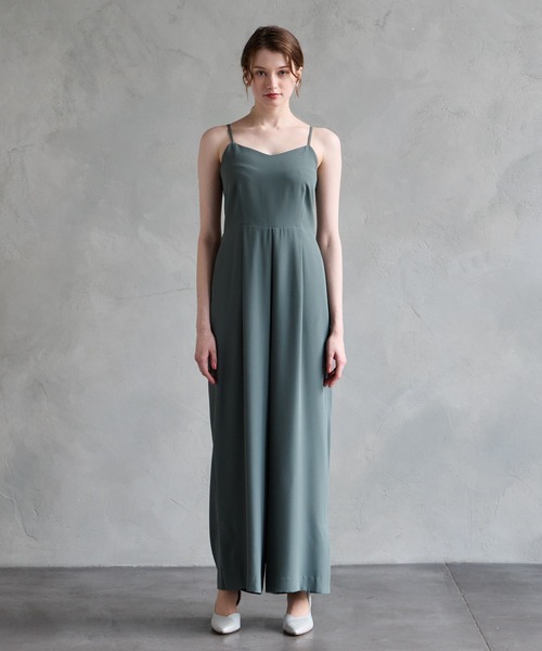 WEB限定】チュールフリルベスト×キャミソールオールインワン セット