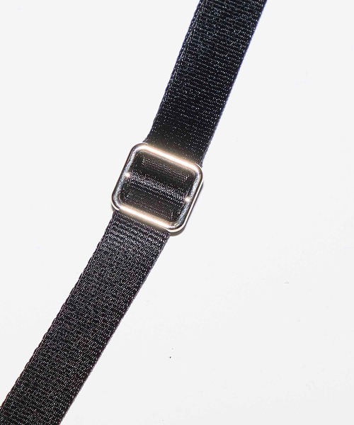 TOGA スマホショルダーストラップ ブラック TOGA Leather nylon