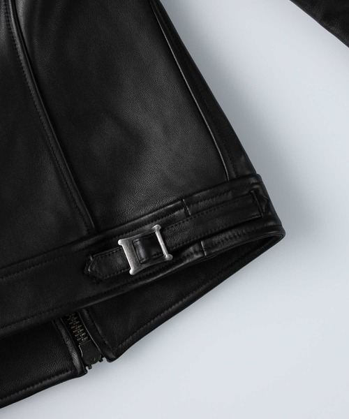 BACK NUMBER】リアルレザーシングルジャケット（ライダースジャケット