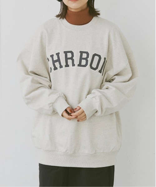 flaner（フラネ）の「Loose college logo sweat/ルーズカレッジロゴ