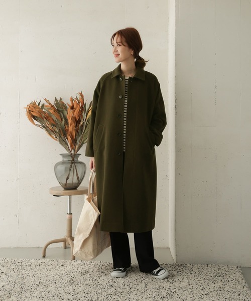 バーバリー ロングコート カシミヤ ウール バルマカンコート