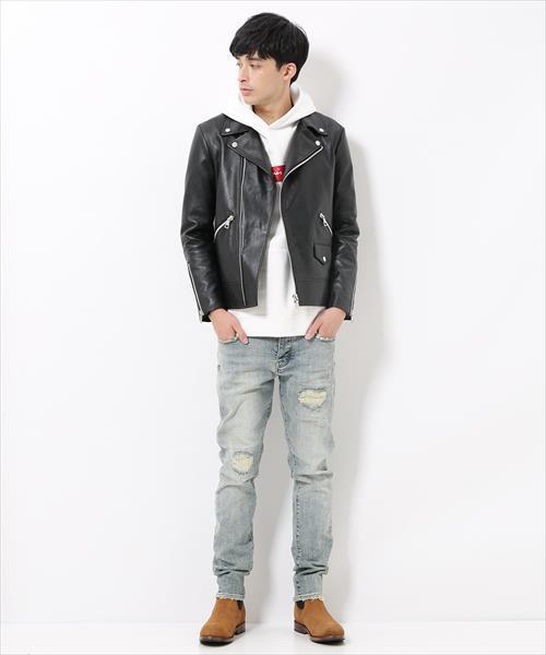 アダムエロぺノーカラーライダース アダムエロペ レザージャケット
