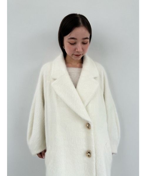 SNIDEL（スナイデル）の「シャギーロングコート（チェスターコート