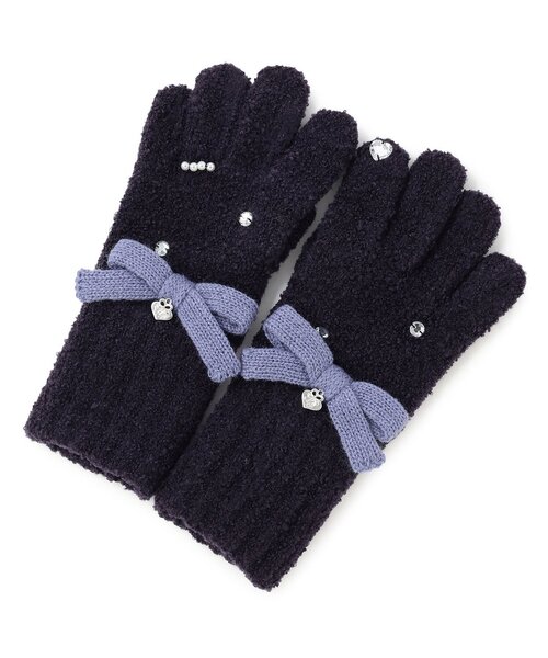 セール】リボン マシュマロニット 手袋（手袋）｜mezzo piano