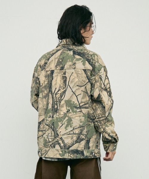 セール】Real tree Camo All Over Design Denim Jacket / リアルツリー