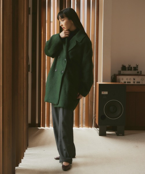 Happy John（ハッピージョン）の「wool blend shaggy cocoon p coat