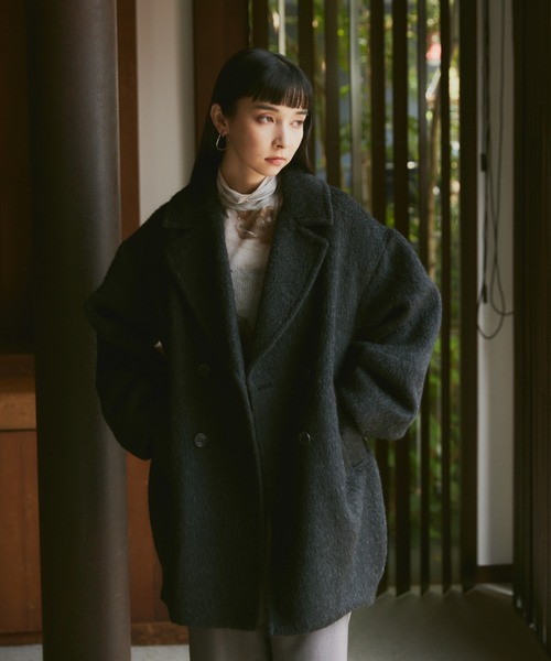 Happy John（ハッピージョン）の「wool blend shaggy cocoon p coat
