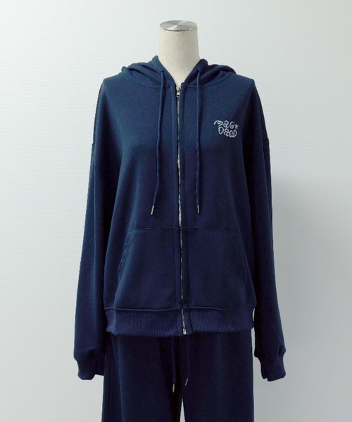 BABYMONSTER 青 ジップアップパーカーL＆スウェットパンツセット