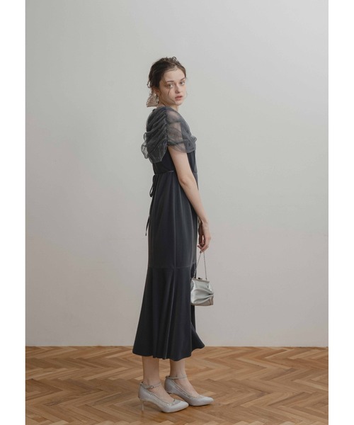 チュールケープデザインマーメイドドレス（ドレス）｜Dorry Doll