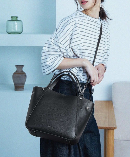 BARCOS/バルコス】シュリンクレザー2wayバッグ＜プレミアム4点セット