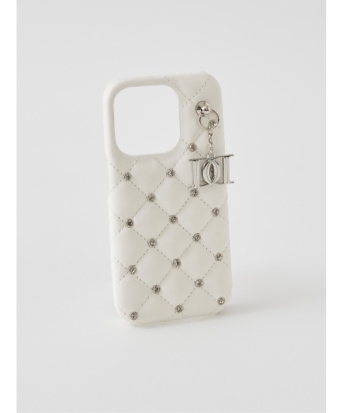 キルティングビジューDDチャームiPhoneケース（スマホケース/カバー