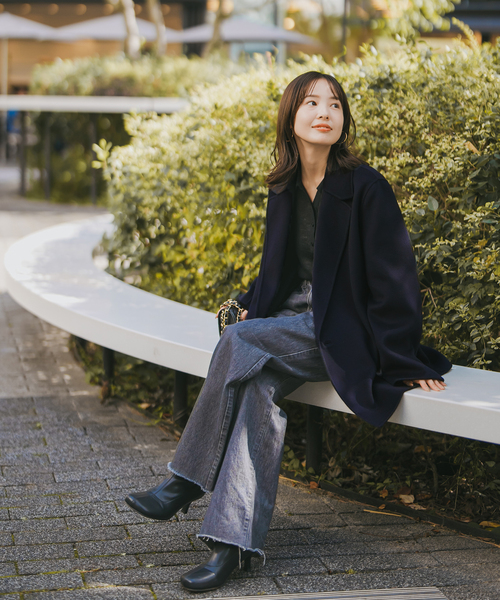 noble Super160sチェスターミドルコート ネイビー Noble（ノーブル）の