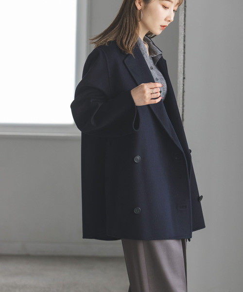 noble Super160sチェスターミドルコート ネイビー Noble（ノーブル）の