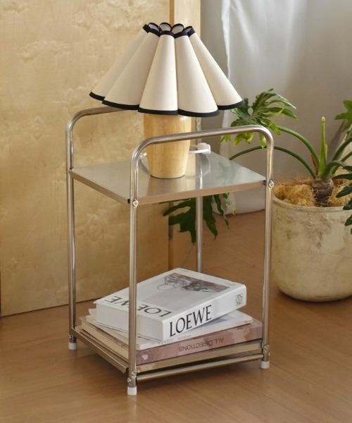 ガラストップサイドテーブル スペースエイジ ミッドセンチュリー