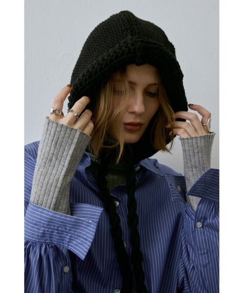 ツイストバラクラバニットキャップ（ニットキャップ/ビーニー）｜un