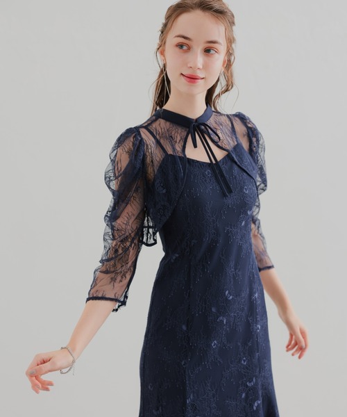 ボレロレイヤーレースドレス成人式同窓会二次会（ドレス）｜Dorry Doll