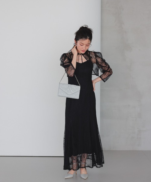 ボレロレイヤーレースドレス成人式同窓会二次会（ドレス）｜Dorry Doll