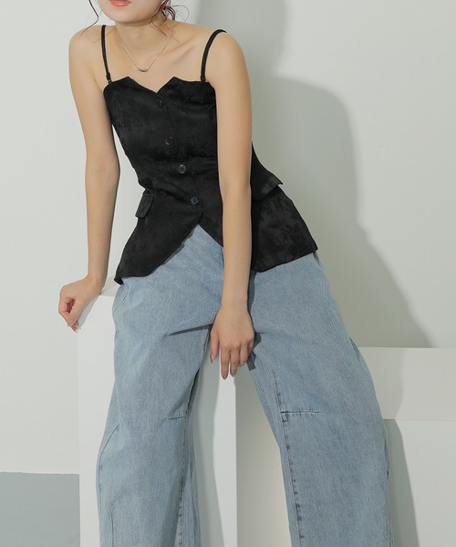 ジャガード セットアップ ヴィンテージライク パンツドレス パーティー