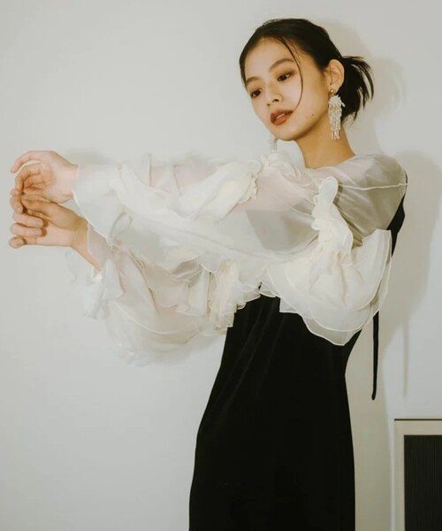 Knuth Marf/クヌースマーフ】2way chiffon docking one piece/2way