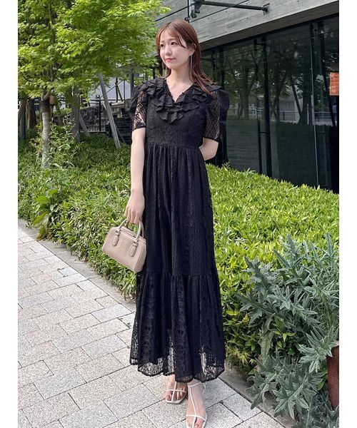 SNIDEL（スナイデル）の「ボリュームフリルレースワンピース