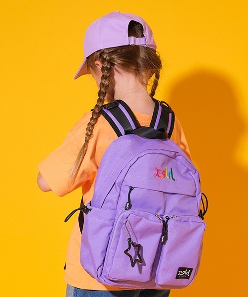 X-girl Stages（エックスガールステージス）の「カラフルロゴバック