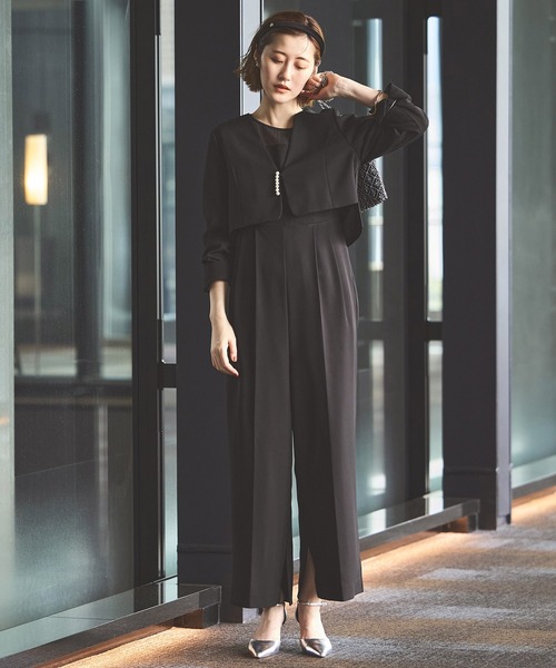 2点セット ｜ パールデザイン ジャケット ＆ オールインワン