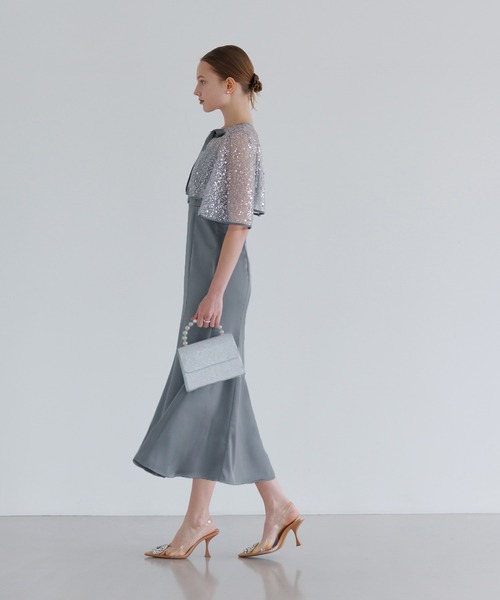 セール】【LEJA】スパンコールビジューボレロマーメイドドレス