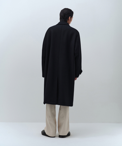 セール】ウールブレンドオーバーサイズロングポケットバルマカンコート