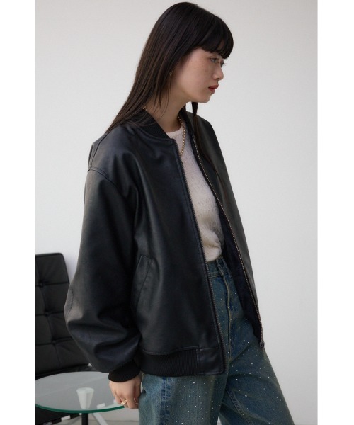 セール】リバーシブルフェイクレザーブルゾン（ブルゾン）｜AZUL BY