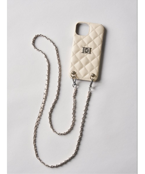 ダーリッチ ストーンロゴキルティングiPhoneケース 15