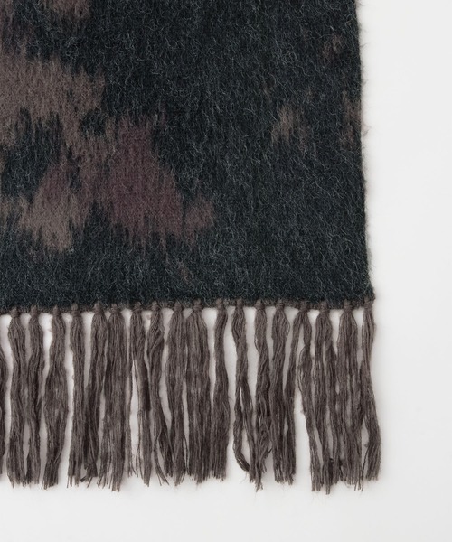 CLEL】Mohair Blend Shaggy Design Large Muffler/モヘアブレンド