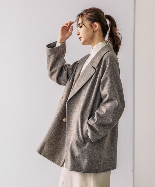 GLOBAL WORK（グローバルワーク）の「軽やかストレッチ衿2WAYコート