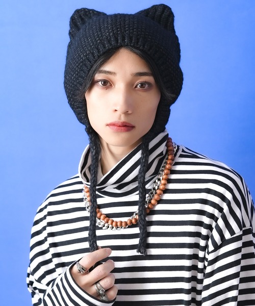 希少】Vivienne Westwood キャットイヤー フラップニット帽