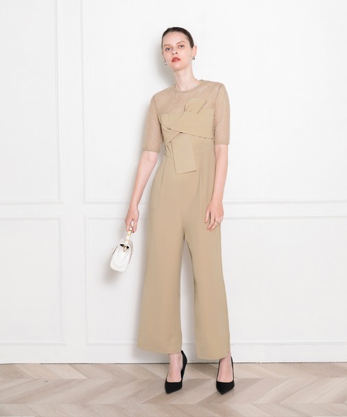 Leja（レジャ）の「【LEJA】キラキラ切替胸元デザインパンツドレス結婚