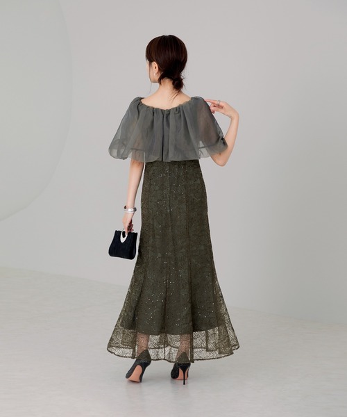 セール】【LEJA】2WAYオフショルダーパフスリーブバリエマーメイド